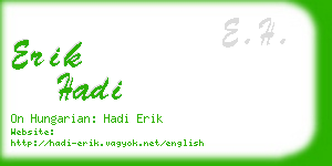 erik hadi business card